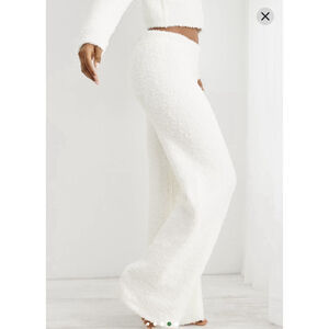 Aerie Women’s Marshmallow Fuzzy Wide Leg Pants Size XL Loungewear